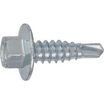 Self-drilling screw with integrated washer (zinc coating). Drilling capac