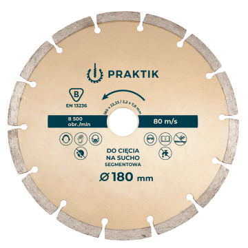 Diamond cutting wheel-segmented, for dry application