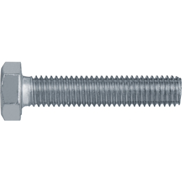 Hex head bolt, fully threaded INOX