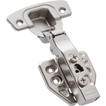 3D hinge with eccentric regulation, full overlay type + mounting plate + 
