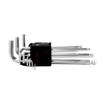 Set of hex keys, elongated, with ball head