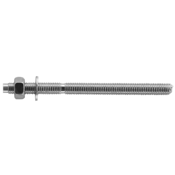 Threaded rod for chemical anchoring