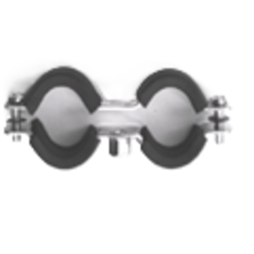 Double clamp with damping insert