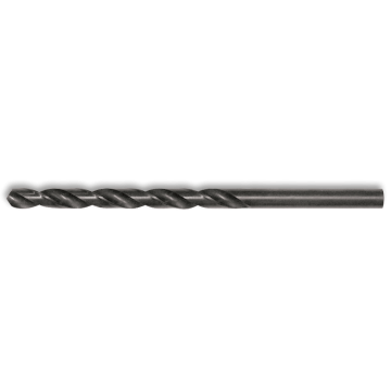 Long twist drill bits with cylindrical shank, rolled
